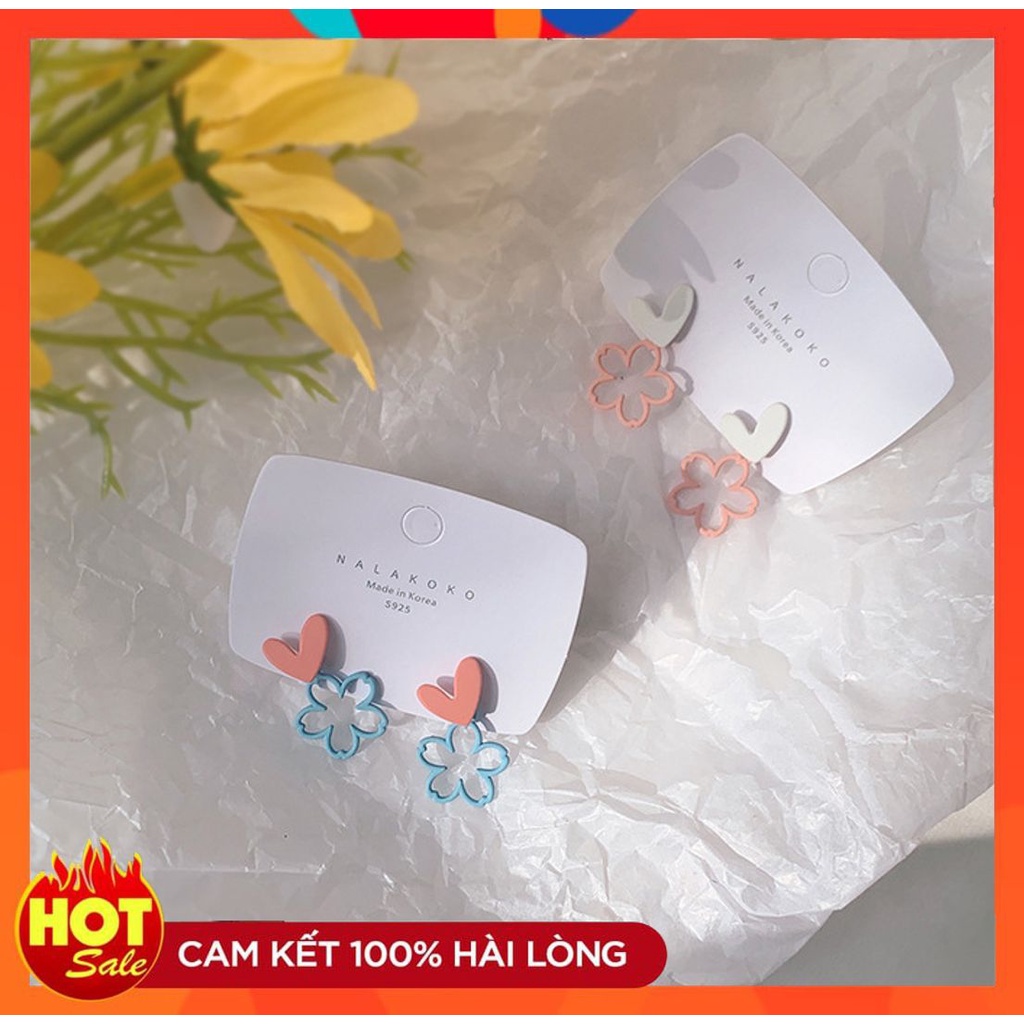 BÔNG TAI KHUYÊN TAI MÙA HÈ ĐI BIỂN HÌNH HOA 5 CÁNH ĐỦ MÀU PASTEL XINH XẮN DỄ THƯƠNG 221BT016
