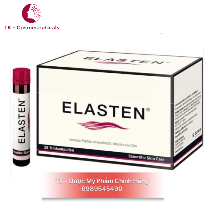 (CHÍNH HÃNG) Collagen Elasten Thủy Phân Giúp Da Căng Mịn, Chống Lão Hóa, Tóc Chắc Khỏe Collagen Số 1 Tại Đức - 28 Ống
