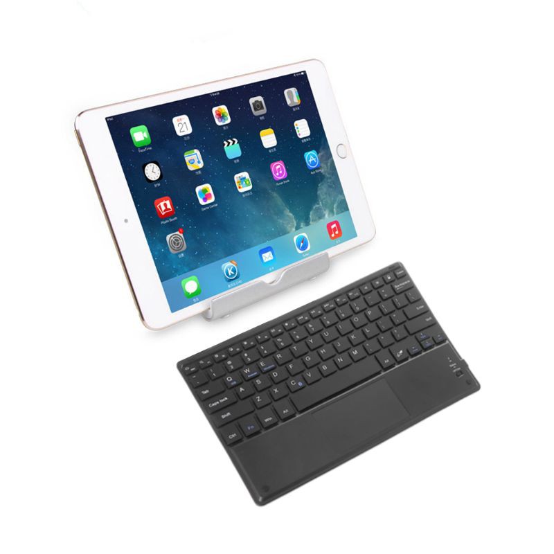10 inch Slim Bluetooth Touch Keyboard Built-in Touchpad and Rechargeable Battery