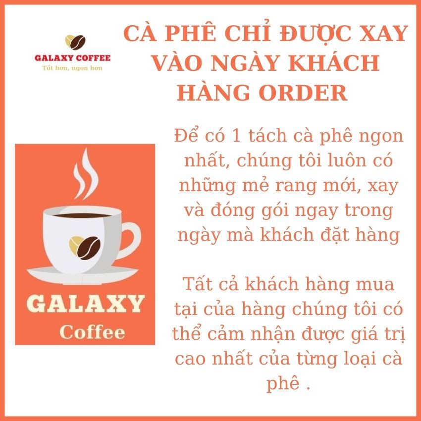 Cà Phê Moka Cafe Nguyên Chất Pha Phin Pha Máy Cafe moka Cold brew caphe Gu Nhẹ Chua Nhẹ Galaxy Coffee MO01Q, 2Gói 500g