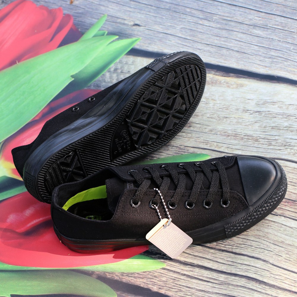 Giày Sneaker Chuck 2 Full Đen Nam Cổ Thấp ZRS ZRS + Tất