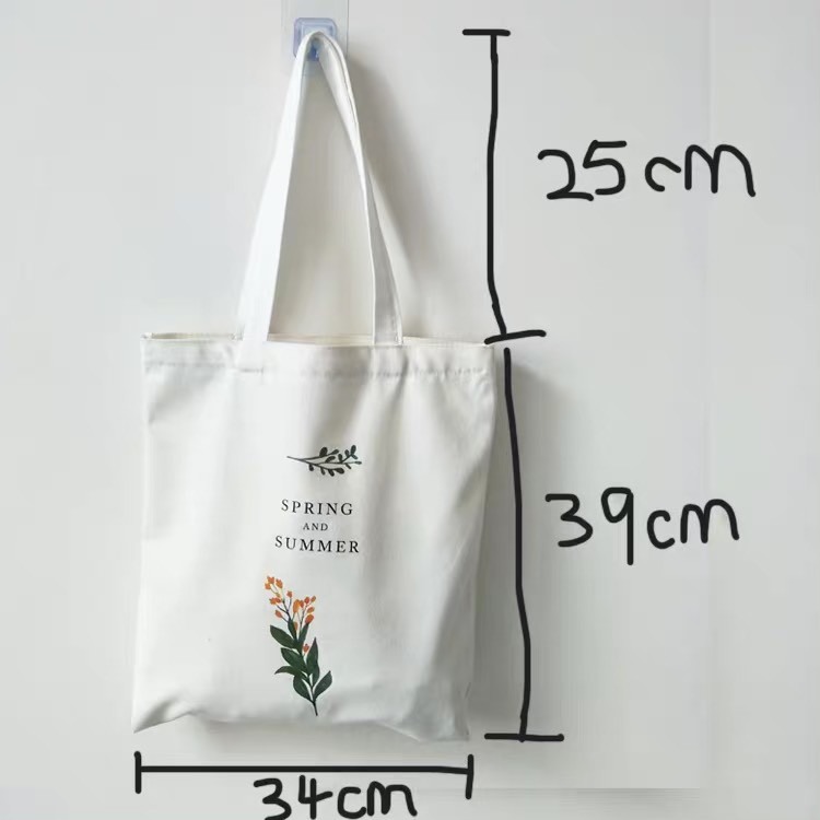 Túi tote túi vải canvas phong cách Hàn quốc, có khóa miệng rất tiện dụng 2021