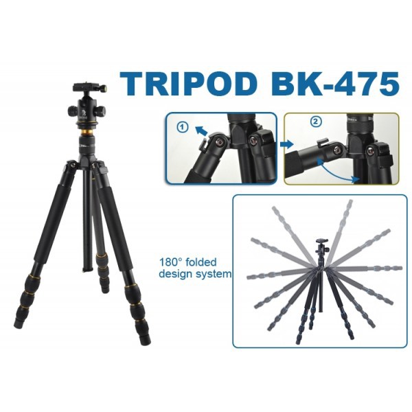 Chân máy ảnh Beike BK-475 dùng làm tripod và monopod