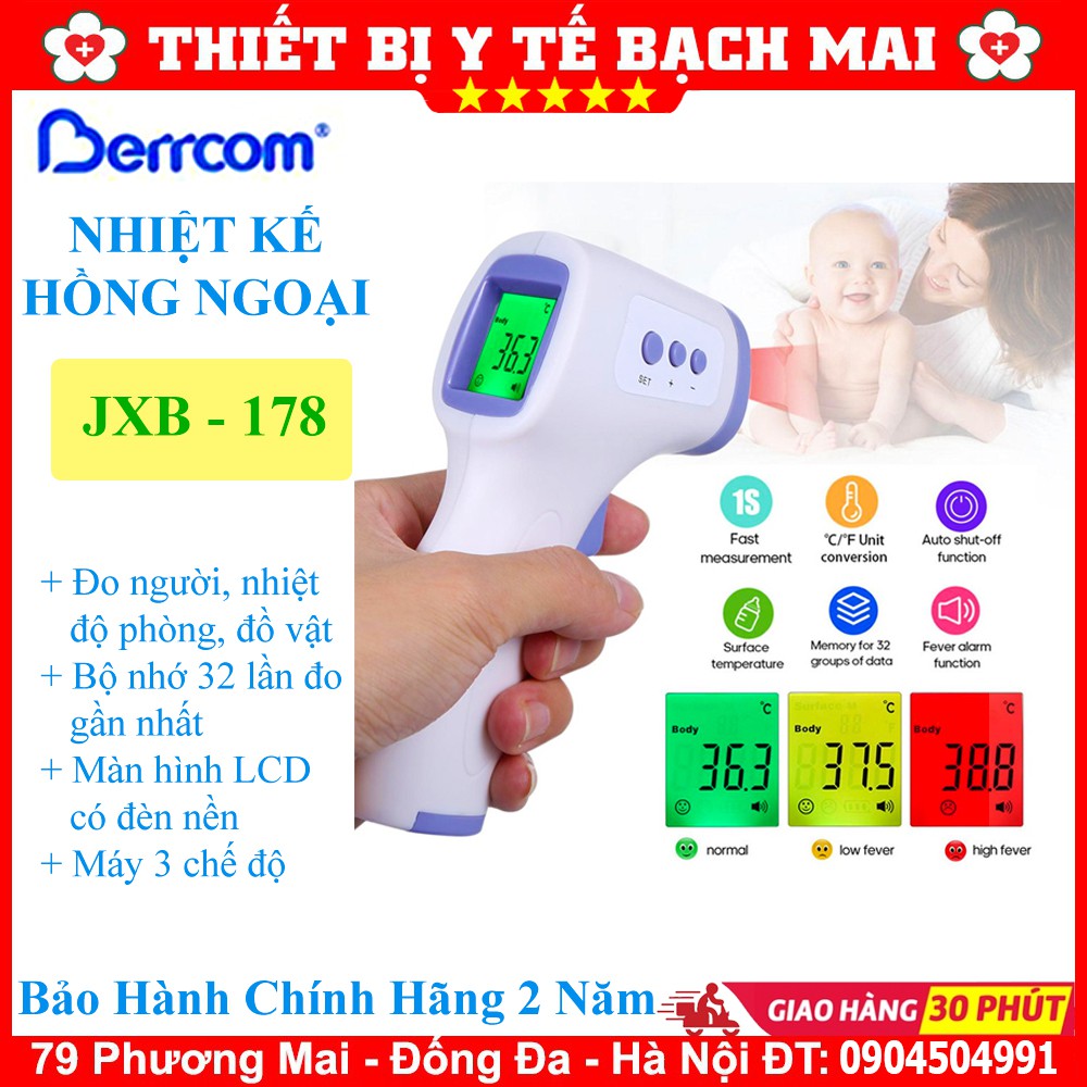 HOT Nhiệt Kế Hồng Ngoại Đo Trán Berrcom JXB-178