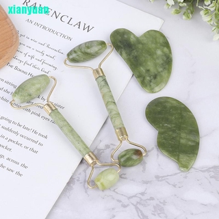 Bộ 2 Cây Lăn Mát Xa Mặt / Cơ Thể Bằng Đá Ngọc Bích