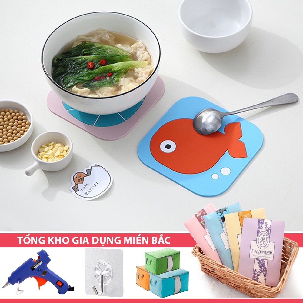 [Tổng Kho Sỉ] Miếng Silicon Lót Cốc/Lót Nồi K6 - Chén, Tách, Ly Chịu Nhiệt, Tấm Lót Đồ Nóng Bảo Vệ Mặt Bàn
