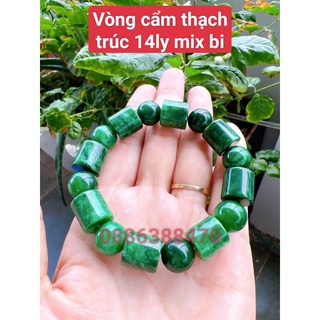 Vòng đeo tay đá cam thach xanh trúc thien nhien