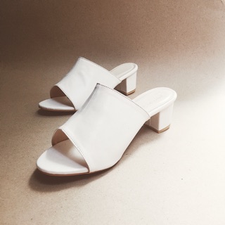 [ ẢNH + CLIP THẬT SIZE 34-43 ] Mules trắng