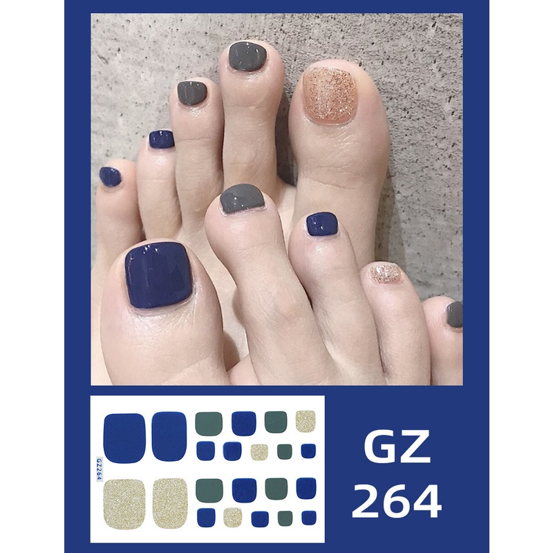 Set 14 nhãn dán sticker trang trí móng chân với nhiều hoạ tiết tùy chọn GZ242-GZ281 JOJO dán móng dễ thương phong cách