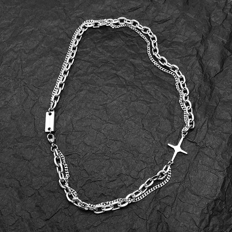 Vòng Cổ Hình Thánh Giá Phong Cách hip hop Đơn Giản Thời Trang