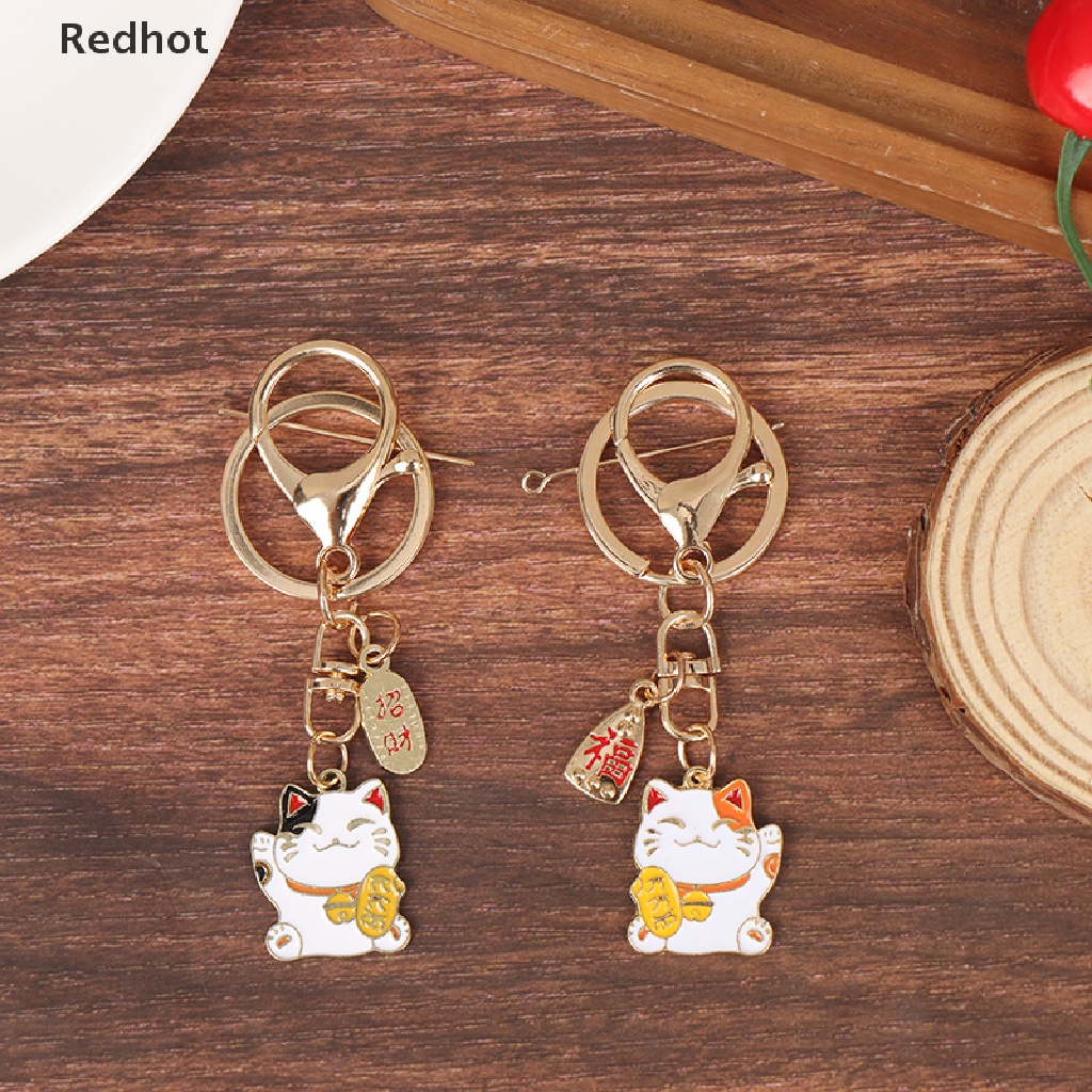 Móc Khóa Hình Chú Mèo May Mắn Đáng Yêu