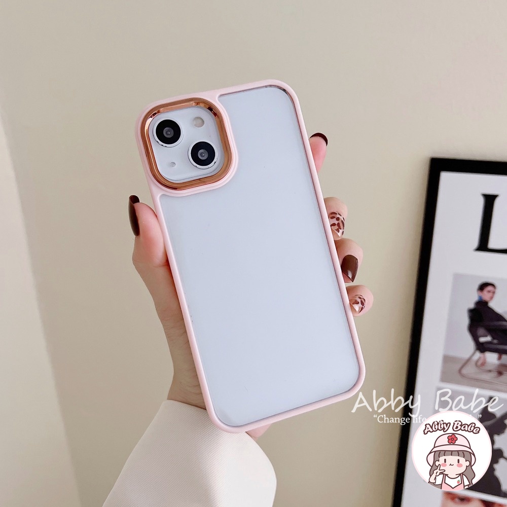 Ốp Điện Thoại Acrylic Trong Suốt Mạ Màu Sang Trọng Chống Mồ Hôi Cho Iphone 11 7Plus 13 12 11 Pro Max X XS 12 13 XR