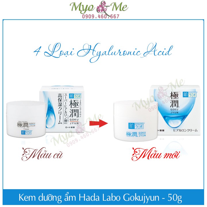 (Mẫu mới) Kem dưỡng ẩm Hada Labo Gokujyun Super Hyaluronic 50g