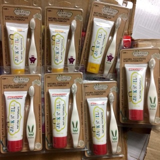 Set bàn chải và kem đánh răng hữu cơ jack &Jill