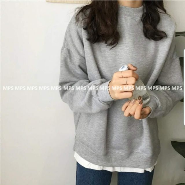 ÁO SWEATER PHỐI LAI XÁM