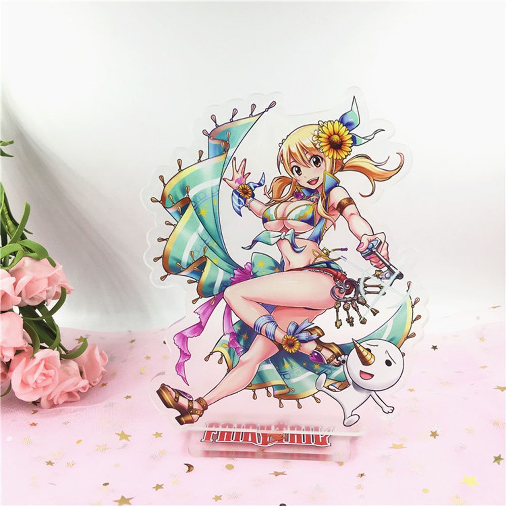 Mô hình nhân vật anime Fairy Tail làm từ acrylic có giá đỡ trưng bày