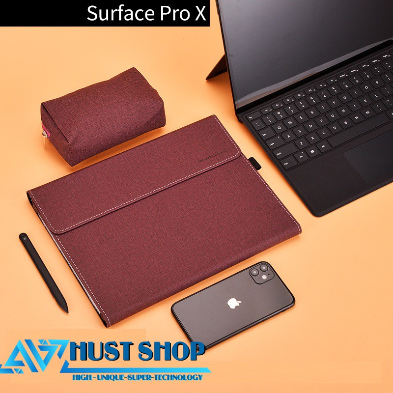 Bao da hãng Veker cho Surface Pro X Có Túi Sạc | BigBuy360 - bigbuy360.vn