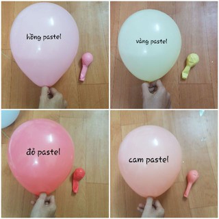 Set 10 bóng màu pastel loại dày 10 inch, có ảnh thật bảng màu