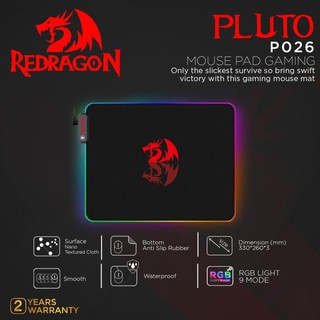 Redragon GAMING MOUSEPAD RGB PLUTO – P026