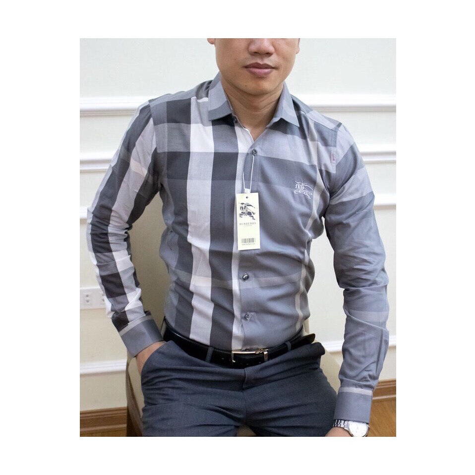[CAO CẤP - GẤP HỘP] Áo sơ mi nam kẻ BBR vải mát mịn chống nhắn chống phai màu đẳng cấp thời trang nam