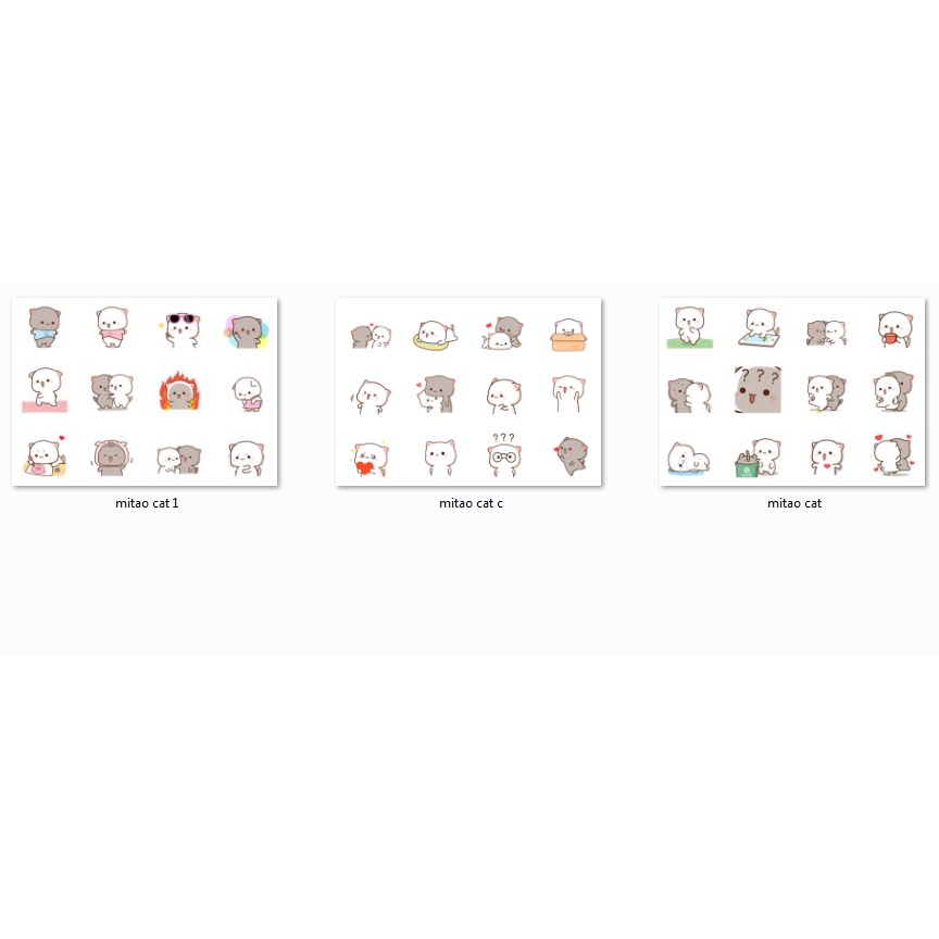 Sticker mèo mitao A4 không bế S4A5a cute dễ thương
