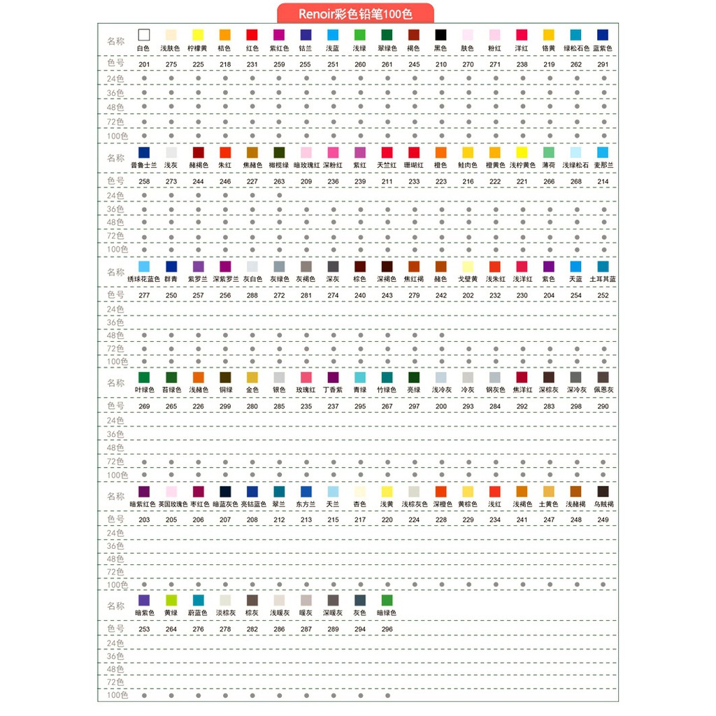 [[sẵn]  Chì Tô 100 Màu Khô Cao Cấp Marco RENOIR (Hộp Thiếc) có loại 24 màu, 36 màu, 48 màu, 72 màu, 100 màu, 120 màu