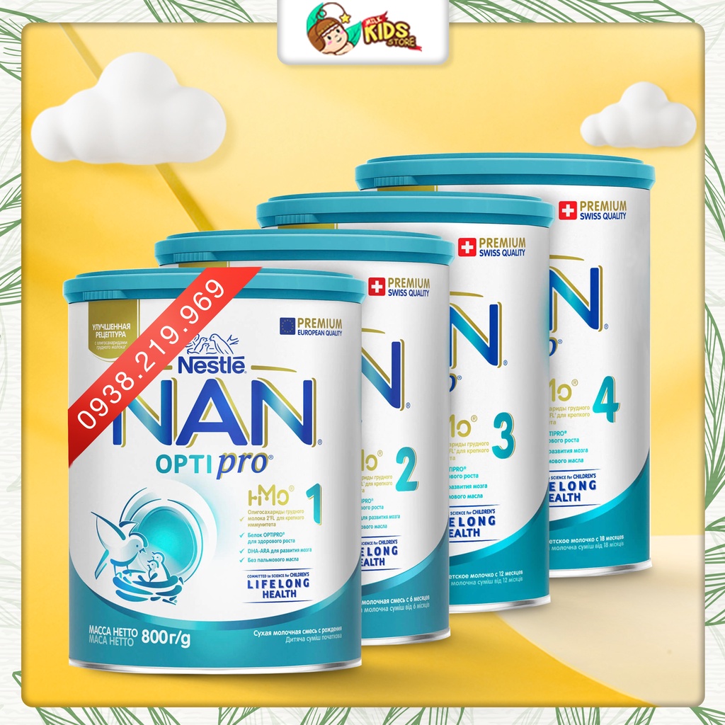 [Mã 159FMCG giảm 7% đơn từ 500K] [DATE MỚI] Sữa Nan Nga HMO đủ số 1, 2