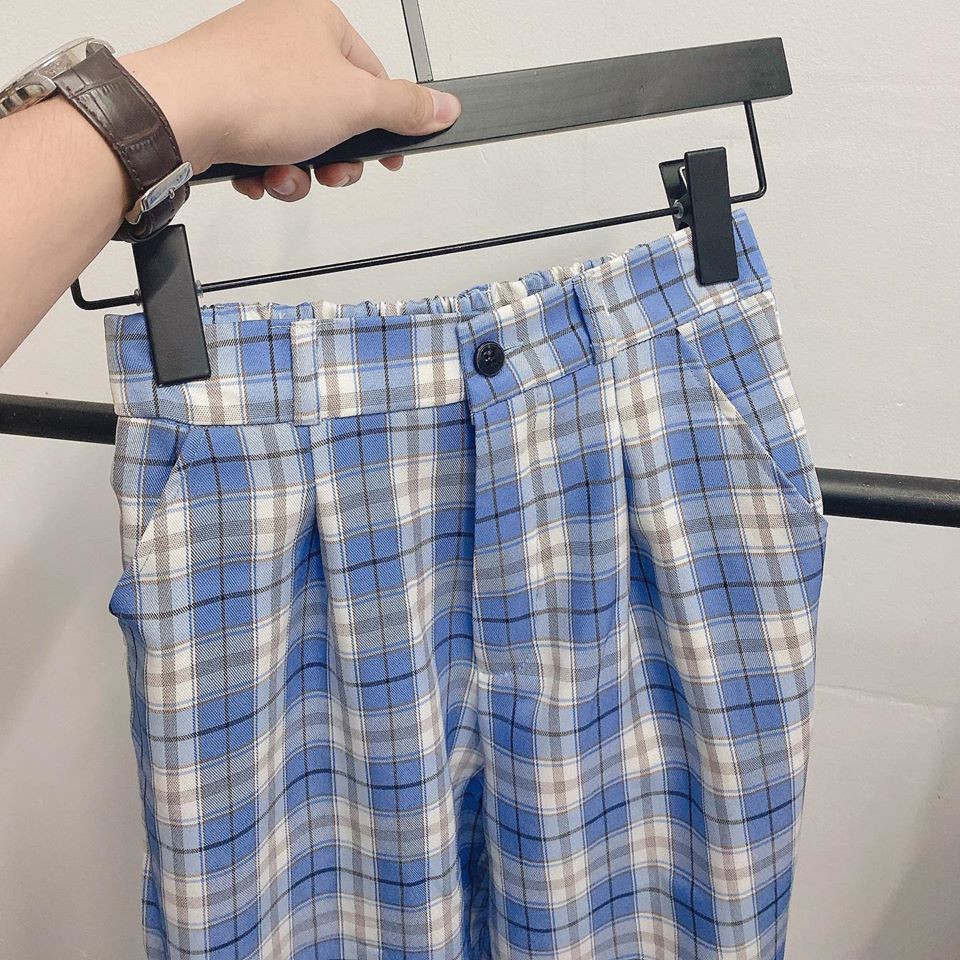 Quần Caro Dây Kéo YAYSHOP chất kate mềm mịn siêu tôn dáng (3 Màu) hình thật form unisex