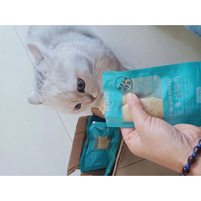 [Mã PET50K giảm Giảm 10% - Tối đa 50K đơn từ 250K] [ Rẻ vô địch ] Ức gà hấp thần thánh cho cún / mèo Masti
