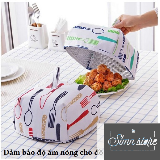 Lồng bàn giữ nhiệt gấp gọn, lồng bàn đậy thức ăn chống côn trùng ruồi và bụi bẩn. Slmn_LongBan