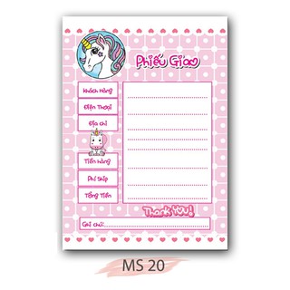 Bill ship hàng Pony 100 tờ