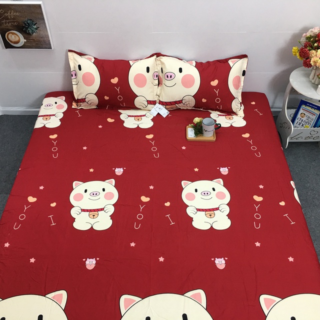 Ga trải giường không vỏ gối cotton poly đủ kích thước m2 m6 m8 2m2 (được chọn mẫu)