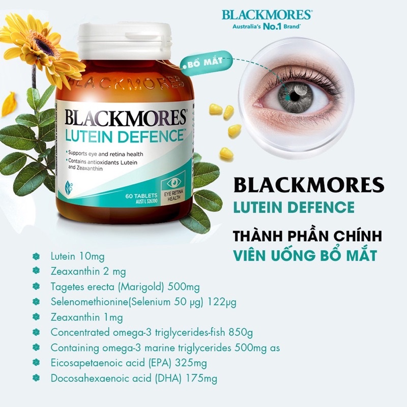 Bổ mắt Blackmores Lutenin Defence 60 viên