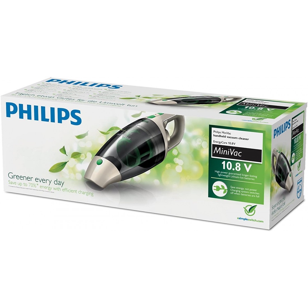 Máy hút bụi cầm tay PHILIPS ECO FC6148/01 thiết kế hiện đại và nhỏ gọn - GEXHOME