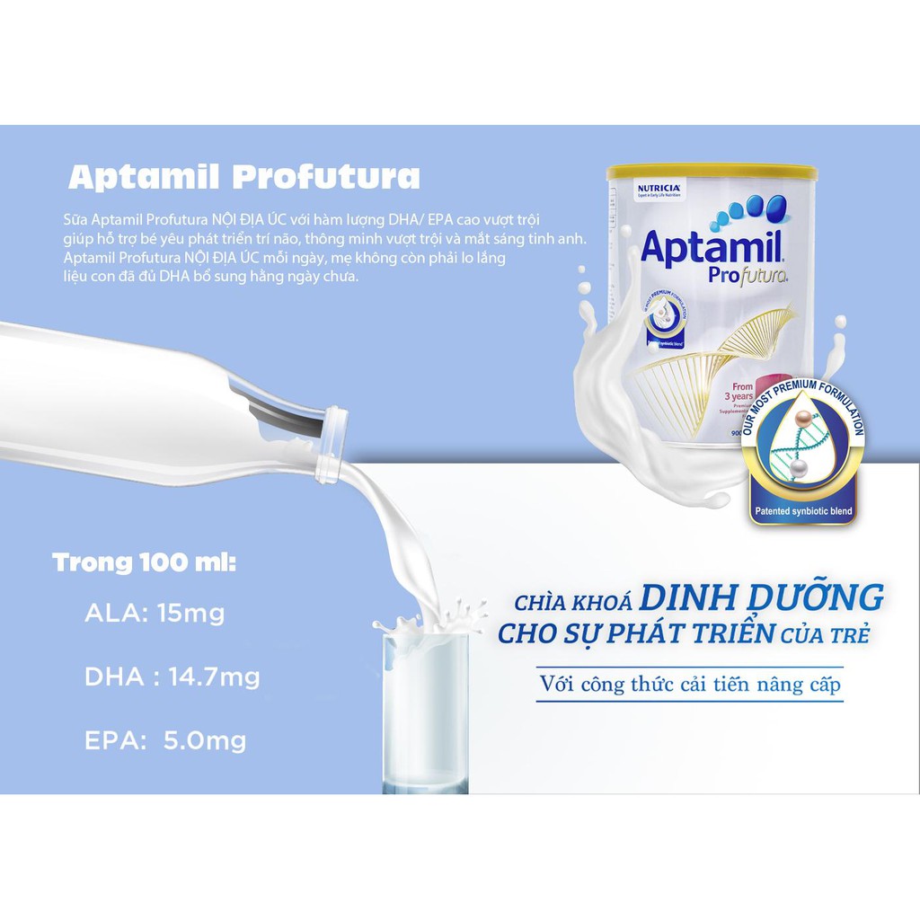 Sữa Aptamil Úc Pro Futura Số 4 900 Gam