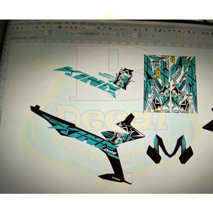 ( Quí khách vui lòng mang ra tiệm cho thợ dán ) Tem satria fi king drag