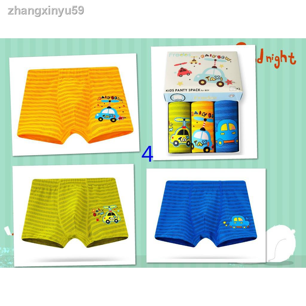 Hộp 10 Quần Lót Boxer Cotton In Hình Khủng Long Cho Bé Trai