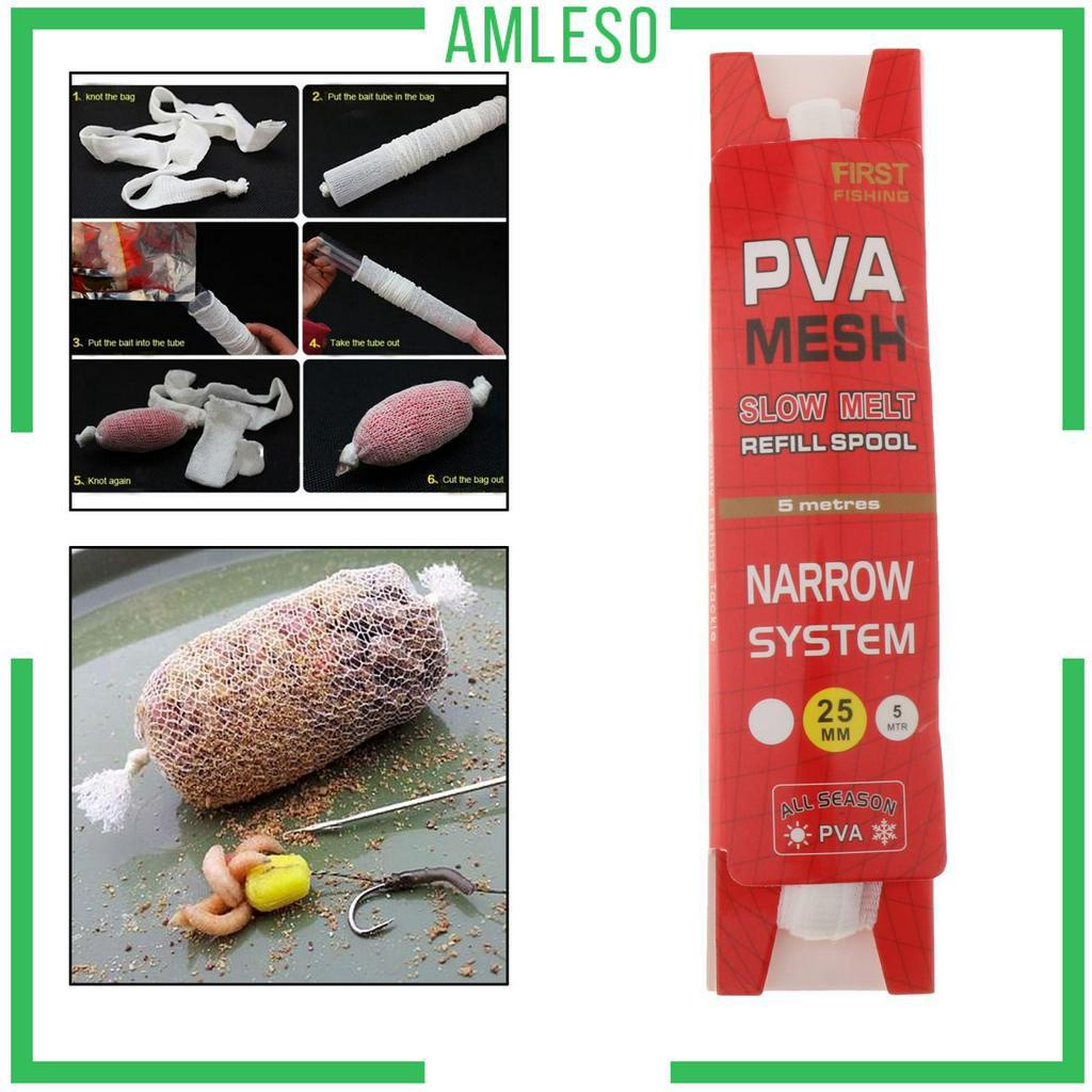 Túi bọc mồi câu cá lưới PVA hòa tan trong nước đổ đầy lại được 5m