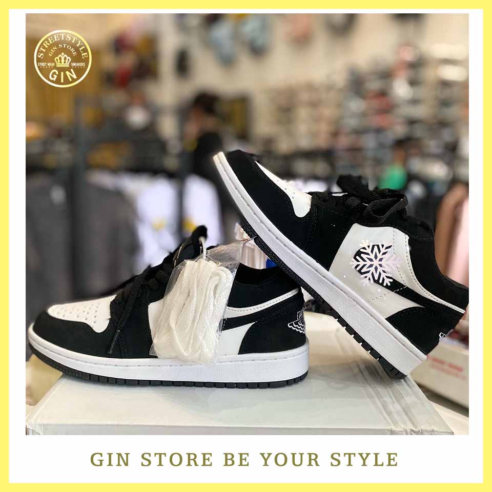 Giày Thể Thao JD 1 Panda cổ thấp chất da lộn cực đẹp - Gin store (gin store v)