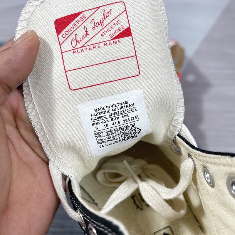 Giày sneaker Converse 1970s Cổ cao Đen, giày thể thao nam nữ cv 1970s Đen cổ cao - Fullbox kèm quà tặng