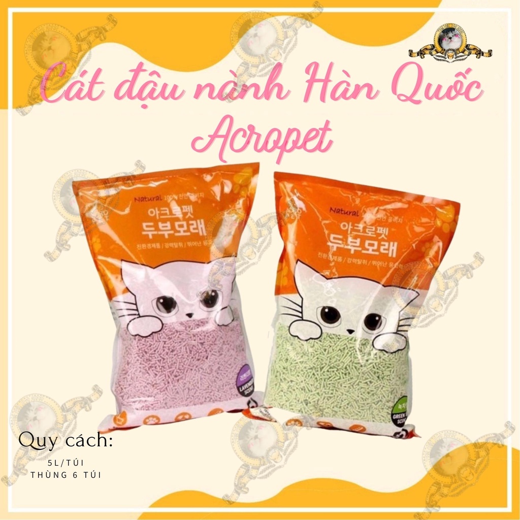 Cát đậu nành siêu thấm hút ACROPET (túi 5l)