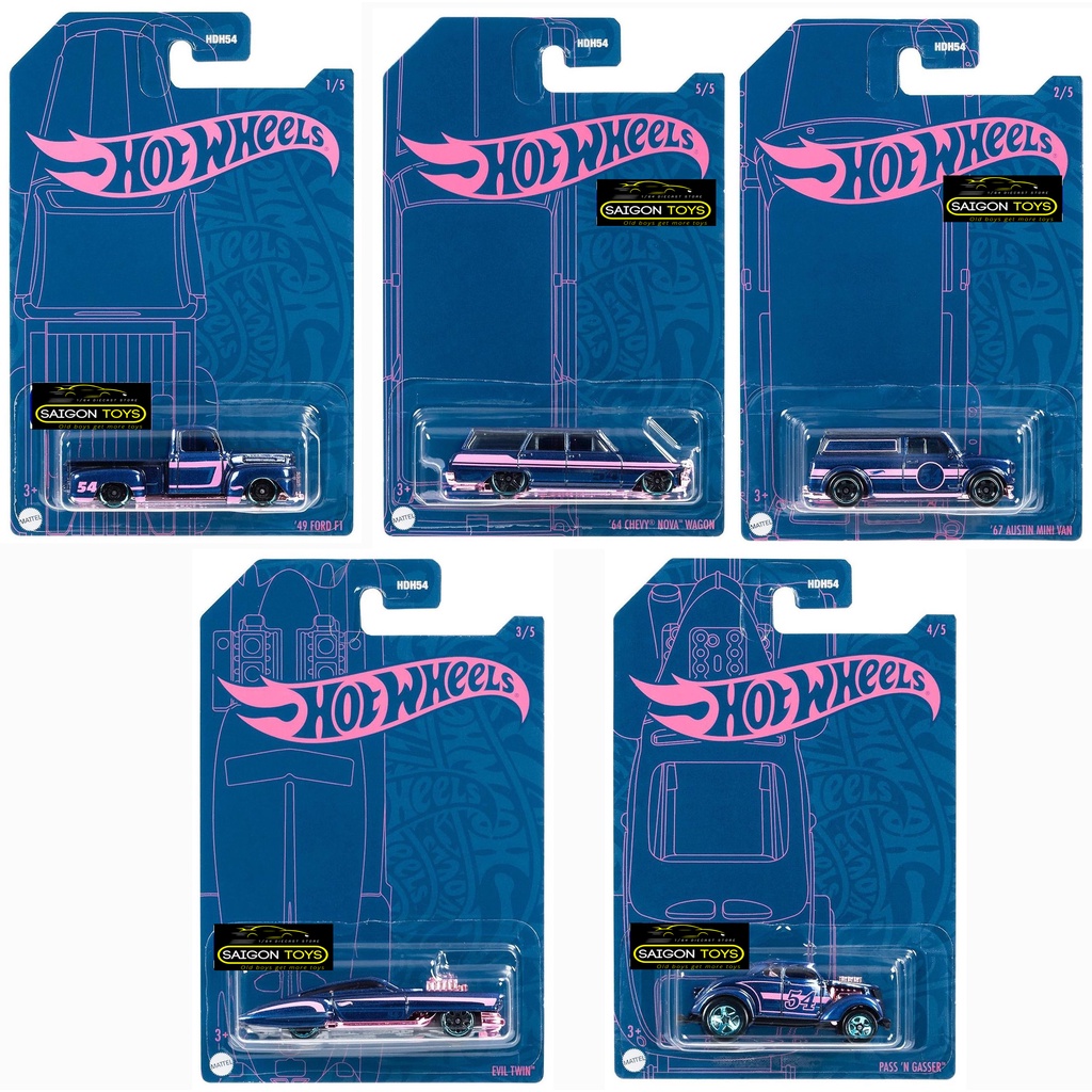 Xe mô hình Hot Wheels 54th  Anniversary Pearl & Chrome - Phiên bản  kỷ niêm 54 năm Hot Wheels