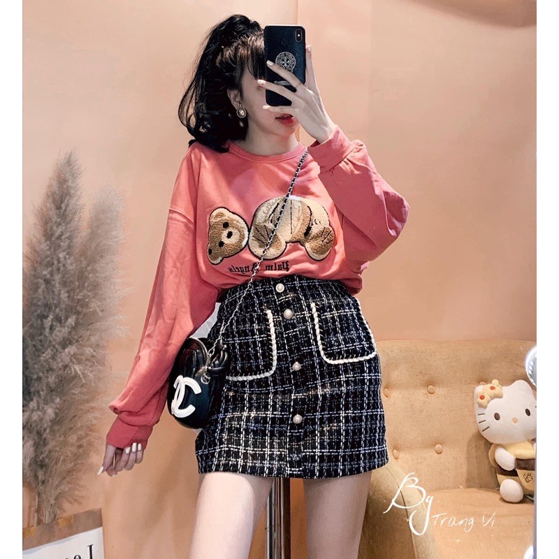 Chân váy nữ 💖 Hàng đẹp💖Chân váy đẹp dạ kẻ khuy Ngọc 2 nắp túi mặc tết - Quảng Châu | BigBuy360 - bigbuy360.vn