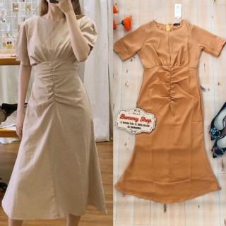 Đầm xòe nhẹ tay ngắn nhúng bụng Hàng Thiết Kế