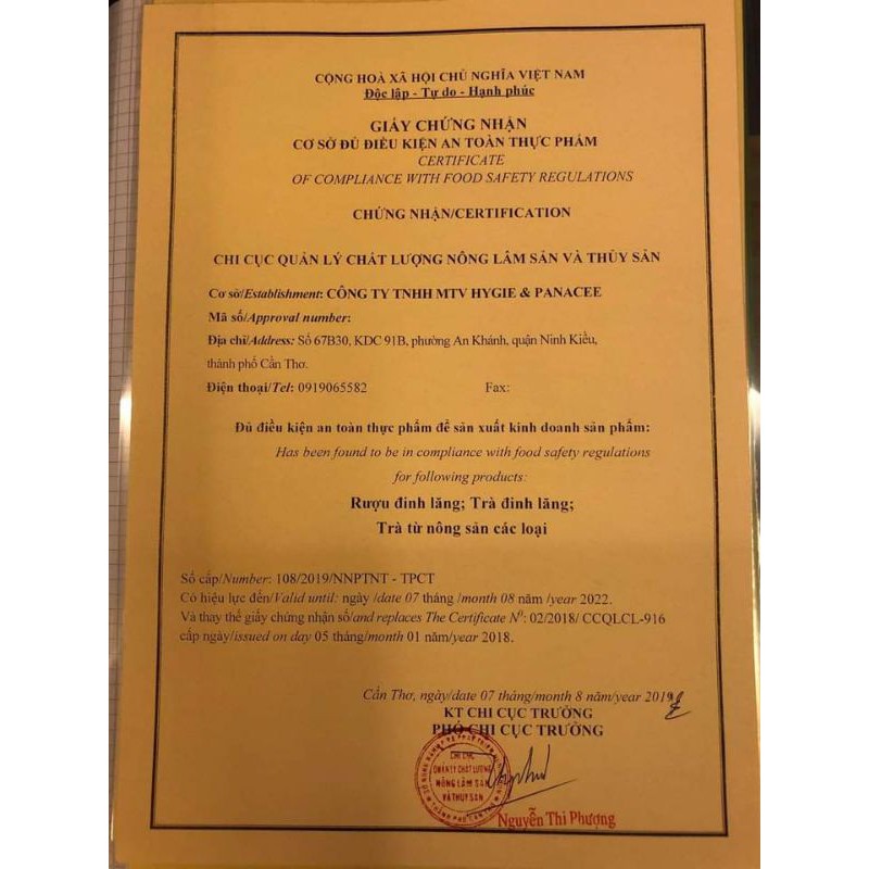 Trà hòa tan Hoa Cúc Hygie