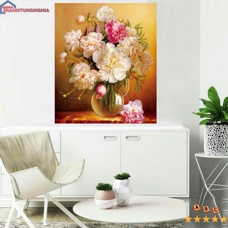 Tranh đính đá bình hoa nghệ thuật VS075 (60cm x 50cm)
