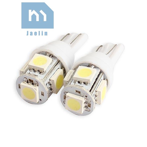 2 Bóng Đèn Led T10 5050 5smd Ánh Sáng Trắng Cho Xe Hơi