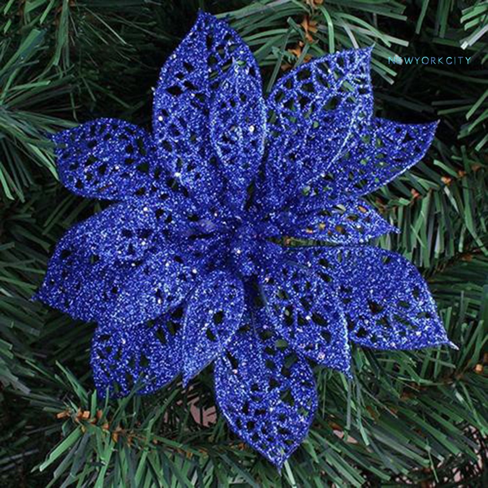 Bộ 5 dây hoa kim tuyến lấp lánh dùng trang trí cây thông giáng sinh