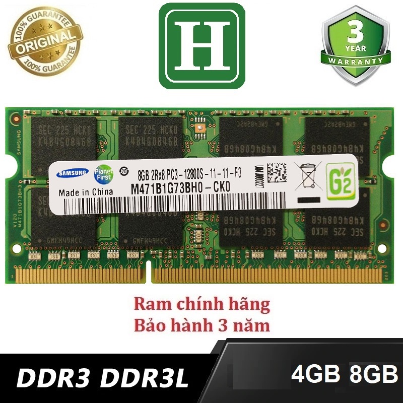 Ram Laptop 4GB, 8GB DDR3 và DDR3L và các loại khác,hàng zin tháo máy chính hãng, bảo hành 3 năm