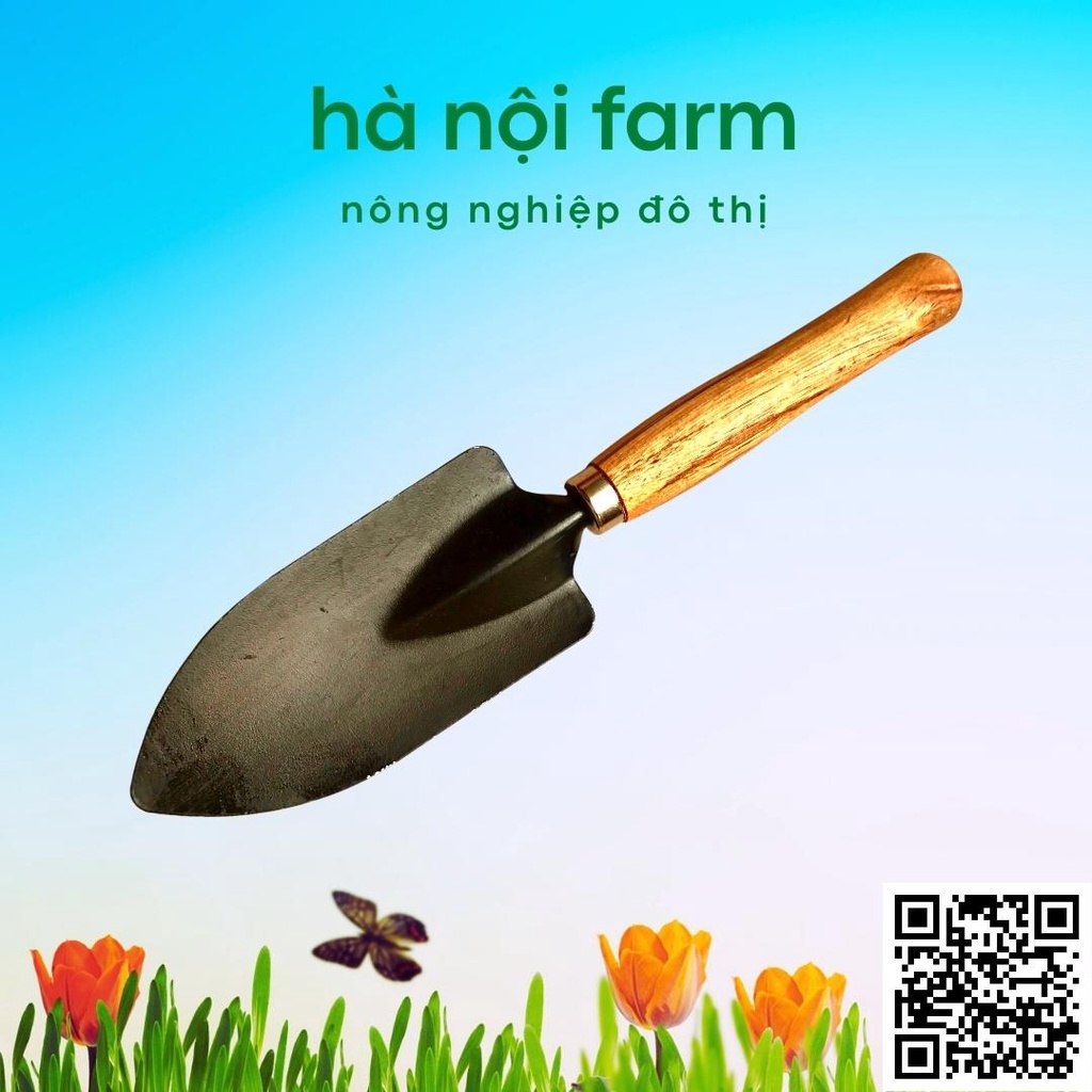Bộ Cuốc Xẻng Cán Gỗ Làm Vườn mini , bộ dụng cụ làm vườn